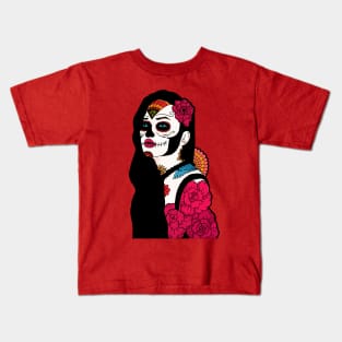 Sugar skull girl Kids T-Shirt
